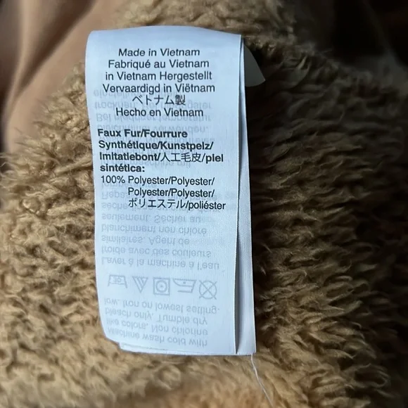 J. crew camel tan Sherpa half zip pullover fleece with neon green zipper - Picture 7 of 11